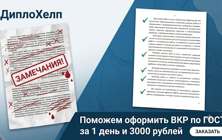 Гарантия оформления ВКР по методичке вуза Успешное оформление ВКР — работа принята без замечаний