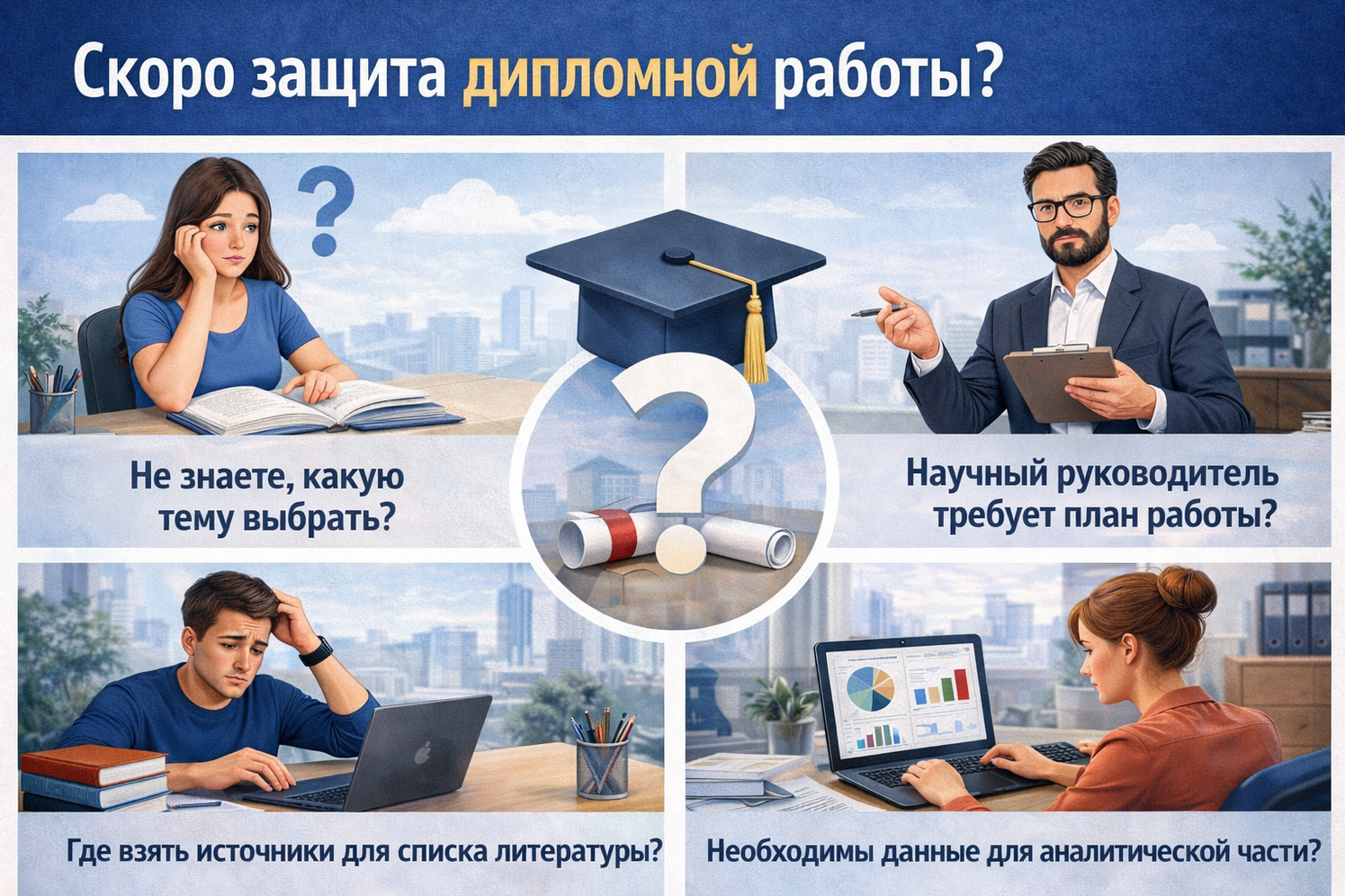 подготовка к защите дипломной работы выбор темы план вкр аналитическая часть помощь студенту